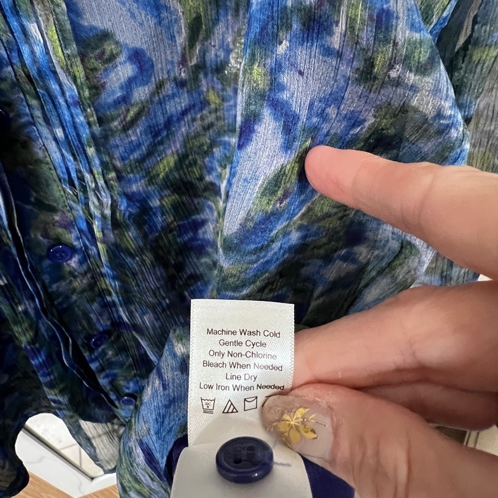ColdWater Creek Blue Green Women's Top - Picture 5 of 5
